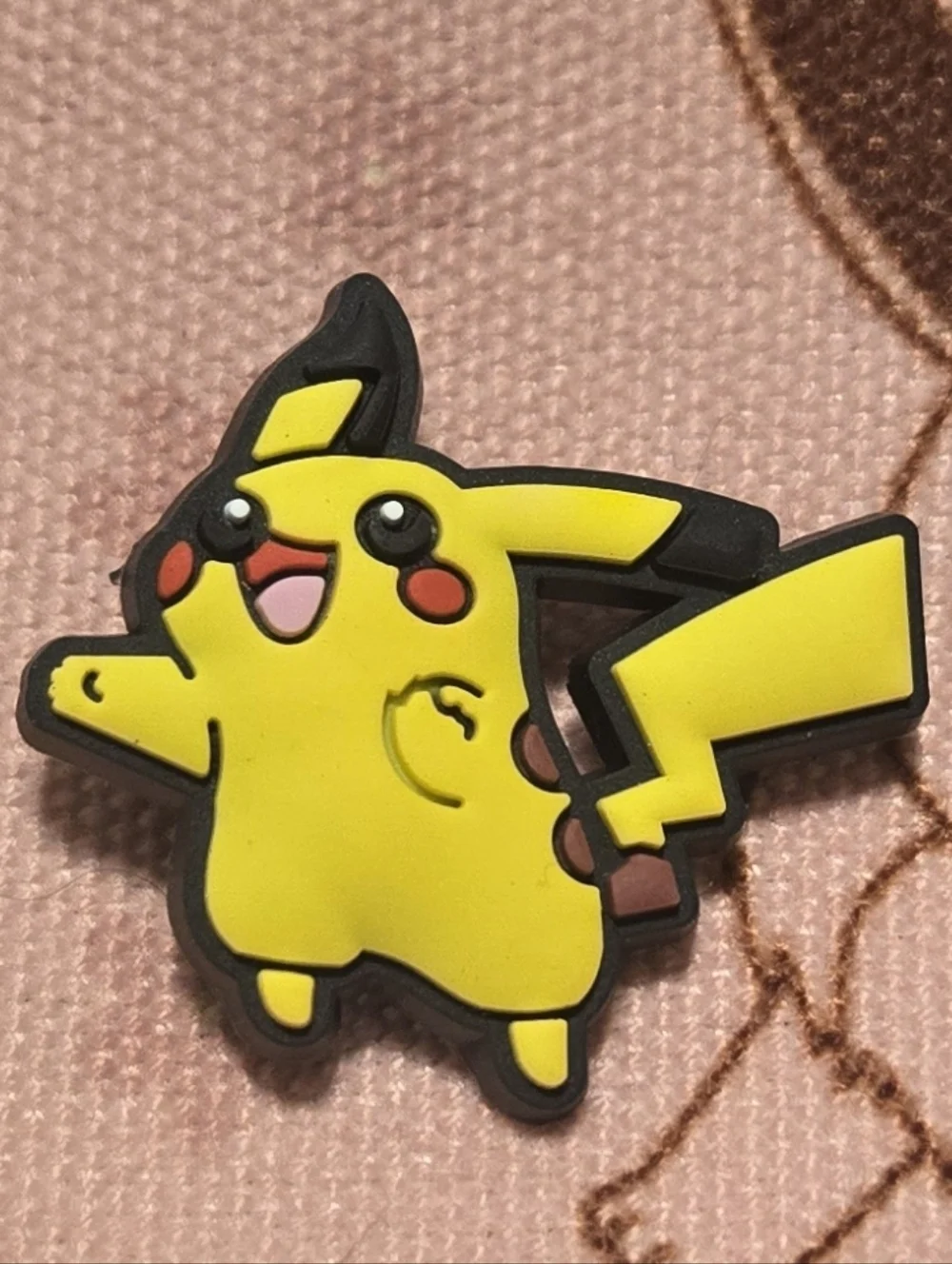 3/$10 Pikachu Croc Charm – Playful Motion Pose